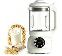 Macchina Automatica for Latte di Soia da 1000 Ml, Macchina for Latte di Noci con Macinacaffè a 10 Lame, Timer 12 Ore e Avvio con Un Pulsante for Casa(White)