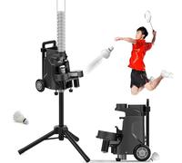 Macchina automatica per badminton con 6 modalità di allenamento, velocità, frequenza e posizione regolabili, controllo tramite app per allenamento da soli e professionale