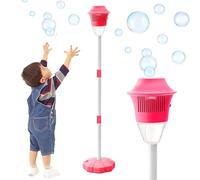 Macchina automatica per bolle con supporto regolabile, oltre 1000 bolle al minuto, ricaricabile tramite USB, con luci LED e musica, per matrimoni, compleanni, eventi all'aperto e feste per bambini