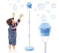 Macchina automatica per bolle con supporto regolabile, oltre 1000 bolle al minuto, ricaricabile tramite USB, con luci LED e musica, per matrimoni, compleanni, eventi all'aperto e feste per bambini