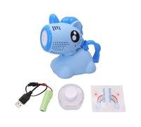 Macchina automatica per bolle da 500 ml, grande capacità con 12 bacchette, oltre 1500 bolle al minuto per feste, matrimoni, giardino, giochi all'aperto, 3 opzioni di alimentazione, blu