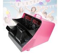 Macchina automatica per bolle d'aria con telecomando - Soffiatore a doppia ventola da 20.000 BPM per matrimoni e feste | Angolo e velocità regolabili | Portata di soffiaggio 2,5-6 m (Pink Charge)