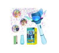 Macchina automatica per bolle di sapone per bambini, oltre 10.000 bolle al minuto con luci colorate, giocattolo blu