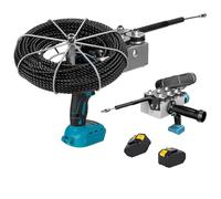 Macchina Automatica per Cablaggio a Parete per elettricisti, Dispositivo di Estrazione e infilaggio della Guida per Cavi, 40 m/min, per la Comunicazione di reti idroelettriche edili. 2*Battery