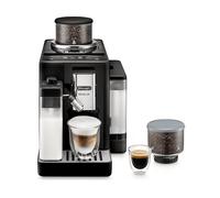 Macchina Automatica per Caffè DE'LONGHI Rivelia EXAM440.55.B, Caraffa Montalatte Automatica, 2 portachicchi intercambiabili, 16 bevande dirette, Display Touch, 19 bar, 1450 W, Nero