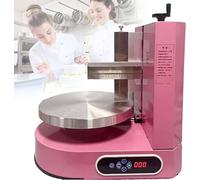 Macchina Automatica per Decorare Torte con Display LCD, per Torte 4-12 Pollici, Spatola Acciaio Inossidabile 304, velocità e Piatto Girevole Regolabili, per Pasticcerie e Casa,Pink