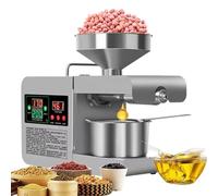 Macchina automatica per estrazione olio caldo e freddo, macchina elettrica per olio con display, tramoggia e filtro, ideale per arachidi e soia