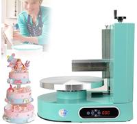 Macchina Automatica per La Decorazione di Torte di Compleanno con Crema Liscia per Torte da 4-12 Pollici Macchina per Spalmare La Crema di Burro Spalmatore di Crema per Torte, Green