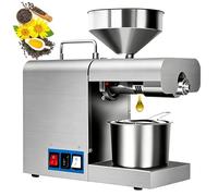 Macchina Automatica Per La Pressa Dell’olio 820w, Macinatore Di Olio Per Noci E Semi Commerciale Con Tramoggia Separabile E Piedini Antiscivolo, Estrattore Di Olio A Caldo E A Freddo In Acciaio