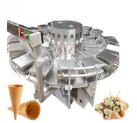 Macchina automatica per la produzione di biscotti con cono gelato e wafer, riscaldamento antiaderente per snack croccanti, perfetta per negozi di dessert, piante alimentari e produzione commerciale di