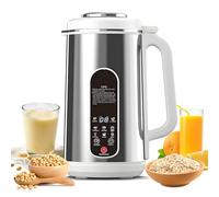 Macchina automatica per latte di soia, macchina per latte di noci in acciaio inossidabile da 1,2 litri con taglierino a 12 lame/Timer 24 ore/Mantieni caldo per yogurt di avena al latte vegetale fatto
