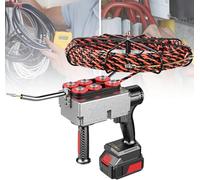 Macchina automatica per legare il filo, strumento estrattore per cavi alimentato a batteria al litio per tubo ad angolo retto, velocità 40 m/min, trazione industriale 130 kg