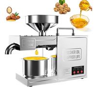 Macchina automatica per l'estrazione dell'olio a caldo/freddo, macchina elettrica per l'espulsione dell'olio, temperatura regolabile da 40 a 240 °C, per oltre 40 tipi di oli come noci/olio di cocco