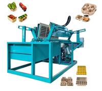Macchina automatica per lo stampaggio della polpa per vassoi per uova e scatole di frutta - Macchina per la produzione di cartoni per il riciclaggio della carta | Imballaggio sostenibile da carta