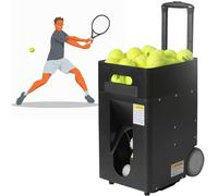 Macchina automatica per palline da tennis, lanciatore portatile a 50 palline con telecomando e app, velocità e angolazione di lancio regolabili, allenamento da soli per principianti