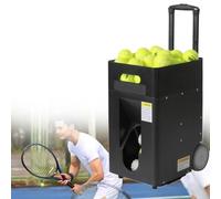 Macchina automatica per palline da tennis, portatile, con capacità di 50 palline, angolo regolabile, velocità e rotazione, per principianti, strumento completo per l'allenamento da soli