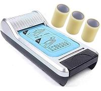 Macchina Automatica per Pellicole per Scarpe, Distributore di Pellicole Monouso per Scarpe con 3 Rotoli da 1500 Pezzi, Antiscivolo e Taglio Perfetto(4-silver)