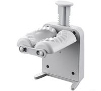 Macchina automatica per ravioli pierogi - Pressa in plastica ABS con cucchiaio e spazzola, rapida formazione in 4 fasi, grigio 12 x 9,5 x 16 cm