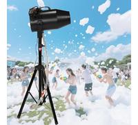 Macchina automatica per spruzzare schiuma, produttore di schiuma Stage Jet da 1000 W per distanza 6-10 m/area 80㎡, per grandi eventi, feste per bambini, piscina, parchi acquatici all'aperto black