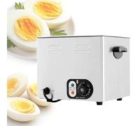 Macchina automatica per uova sode, caldaia commerciale da 6 litri con temperatura regolabile da 30 a 110 °C, tempistica fino a 30 minuti per mense e hotel, cestino a rete incluso