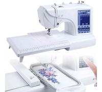Macchina automatica professionale per cucire e ricamo, 158 disegni, 210 caratteri, touchscreen LCD da 7 collendi, strumento artigianale elettrico portatile per trapuntatura, abbigliamento personalizza