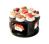 Macchina automatica rotante del 'alimento del di sushi | Piatto da portata a barca per grigliare, barbecue, intrattenimento, brunch, cena, Ringraziamento, Natale, Halloween