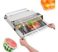 Macchina avvolgitrice alimentare, imballaggio manuale con pellicola trasparente, taglio ad alta temperatura, temperatura regolabile, 300W, acciaio inossidabile, larghezza 45cm