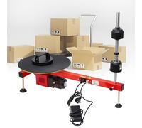 Macchina avvolgitrice elettrica con pellicola estensibile - Distributore da tavolo per rotoli di pellicola trasparente fino a 70 cm - Soluzione di imballaggio efficiente con piattaforma girevole da