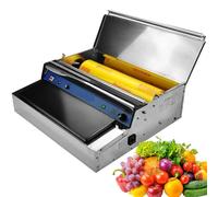 Macchina avvolgitrice per pellicola trasparente, dispenser per alimenti e sigillatrice manuale con taglierina riscaldante, per rotoli da 25-45 cm, ideale per carne, frutta, pesce, verdura