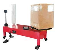 Macchina avvolgitrice semiautomatica industriale per imballaggio pallet, dispenser elettrico con piattaforma girevole regolabile, migliora l'efficienza nella logistica e nel magazzino