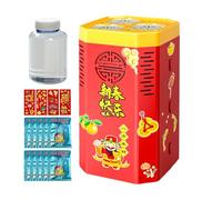 Macchina Bolle Pirotecnica - Soffiatore Petardo Sonoro Ricaricabile | 36 Fori Automatica Generatore Bollicine | Effetto Fuochi Realistico LED Portatile Capodanno Natale Festa