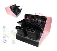 Macchina Bolle Portatile, Soffiatore Matrimonio | Macchina per Bolle Automatica Portatile da 4.5kg con Serbatoio da 2.5L e Angolo Regolabile a 45°(Pink,Rechargeable)