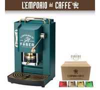 Macchina Caffe a Cialda Faber Pro Series Deluxe Verde Scuro British + 50 Cialde