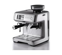 Ariete 1312, Macchina da Caffè con Display Digitale, Macinacaffè Integrato, Compatibile con Caffè in Polvere e Cialde ESE, 15 Bar Massime, Filtro 1 o 2 Tazze, Lancia per Cappuccino, 1600W, Silver