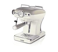 Ariete 1389 Macchina da Caffè Espresso di Design - per Polvere e cialde ESE - filtro 1 e 2 tazze - Montalatte - 850 Watt - Linea Vintage - Beige