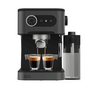 Cecotec Macchina Caffè Espresso Manuale Power Espresso 20 Pro Latte. 1350W, Espresso, Schermo con Pulsanti, Bomba 20 Bar, Vaporizzatore Orientabile, Serbatoio Acqua 1,5L, Serbatoio Latte 550ml