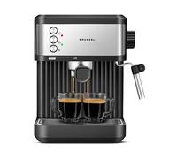 Grunkel Caffettiera espresso da 20 bar, 850 W, pannello touch/analogico con vaporizzatore orientabile e braccio doppia uscita serbatoio 1,8 L (analogico)
