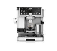 Ninja Luxe Pro Macchina Caffè 3 in 1, Macchina Latte, Cappuccino, Caffè Freddo, Espresso con Macinacaffè Integrato, Montalatte, Facile da usare, 5 Programmi Automatici Schiuma, Argento, ES701EU