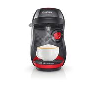 Macchina caffé BOSCH TAS1003 Just Red, Compatibile con Capsule Tassimo T DISC, Pressione pompa 3,3 bar, Potenza 1400 W, Serbatoio acqua 0,7 l, Disattivazione automatica, Rosso, Nero
