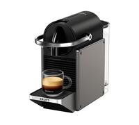 MACCHINA CAFFÈ CAPSULE KRUPS Pixie XN306TK, Compatibile con Capsule Nespresso, Pressione pompa 19 bar, Potenza 1260 W, Serbatoio acqua 0,7 l, Disattivazione automatica, Titanio