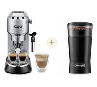 Macchina caffè espresso 1350W DEDICA Style Kit Barista 3in1 Silver e Black IT01