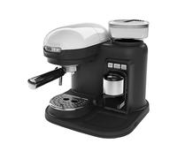 Ariete 1318 Moderna Macchina per caffè espresso con macinacaffè integrato, per caffè in grani e macinato, cappuccinatore per schiuma di latte, 1 filtro, 1080 W, 800 cc, bianco