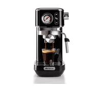 Ariete 1381 Macchina da caffè con manometro, compatibile con caffè in polvere e cialde ESE, 1300 W, Capacità 1,1 L, 15 bar di pressione, Filtro ½ tazze, Dispositivo Cappuccino, Nero