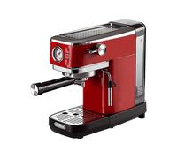 Ariete 1381 Macchina da caffè con manometro, compatibile con caffè in polvere e cialde ESE, 1300 W, Capacità 1,1 L, 15 bar di pressione, Filtro ½ tazze, Dispositivo Cappuccino, Rosso