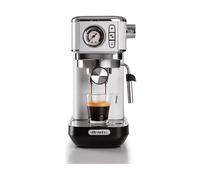 Ariete 1381 Macchina da caffè con manometro, compatibile con caffè in polvere e cialde ESE, 1300 W, Capacità 1,1 L, 15 bar di pressione, Filtro ½ tazze, Dispositivo Cappuccino, Bianco