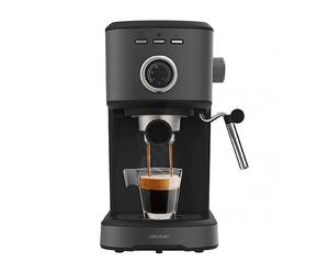 MACCHINA CAFFÈ ESPRESSO CECOTEC Power Espresso 20 Pecan Steel, Compatibile con Caffè macinato, Pressione pompa 20 bar, Potenza 1100 W, Serbatoio acqua 1,25 l, Silver