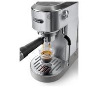 De'Longhi Dedica Duo EC890.M Macchina Manuale per Caffè Espresso, Cappuccino e Cold Brew, Barista, Dotata di Lancia vapore per My LatteArt, Display Touch,Larga 15cm, Serbatoio Estraibile 1,1L, Metallo