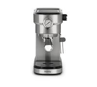 Caffettiera espresso manuale, 1350 W, pompa a pressione italiana, 15 bar, 1,1 litri, H.Koenig EXP820 - argento acciaio inox EXP820