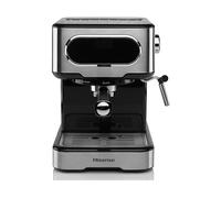 MACCHINA CAFFÈ ESPRESSO HISENSE HESCM15DBK, Compatibile con Caffè macinato, Pressione pompa 15 bar, Potenza 1100 W, Serbatoio acqua 1,5 l, Silver / Nero