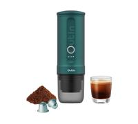 MACCHINA CAFFÈ ESPRESSO PORTATILE Outin Nano Teal, Compatibile con Caffè macinato e capsule Nespresso Original, Pressione pompa 20 bar, Potenza 90 W, Serbatoio acqua 80 ml, Teal